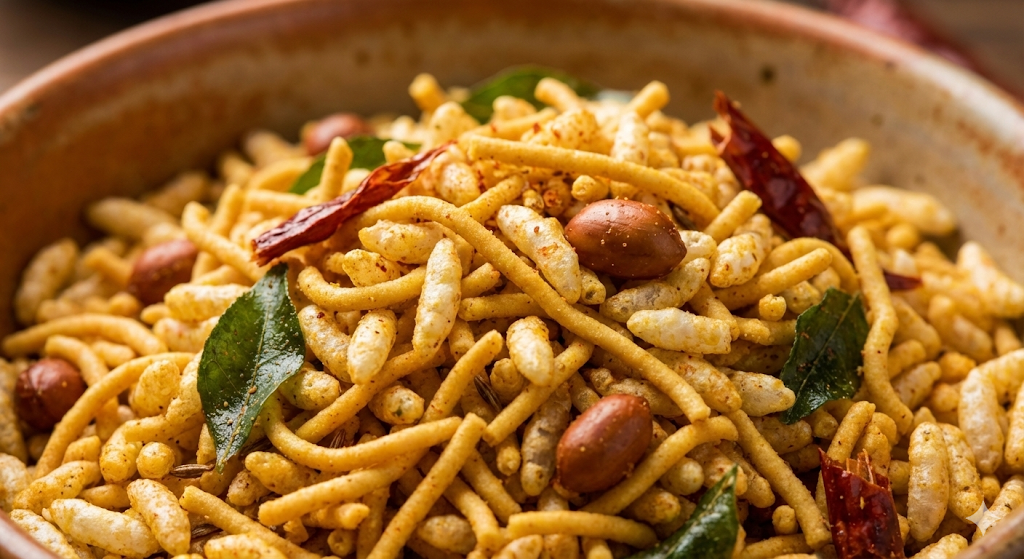 7 Reasons Why Masala Sev Murmura Is a Perfect Match in Indian Snacking Culture 3 crispy masala sev murmura texture